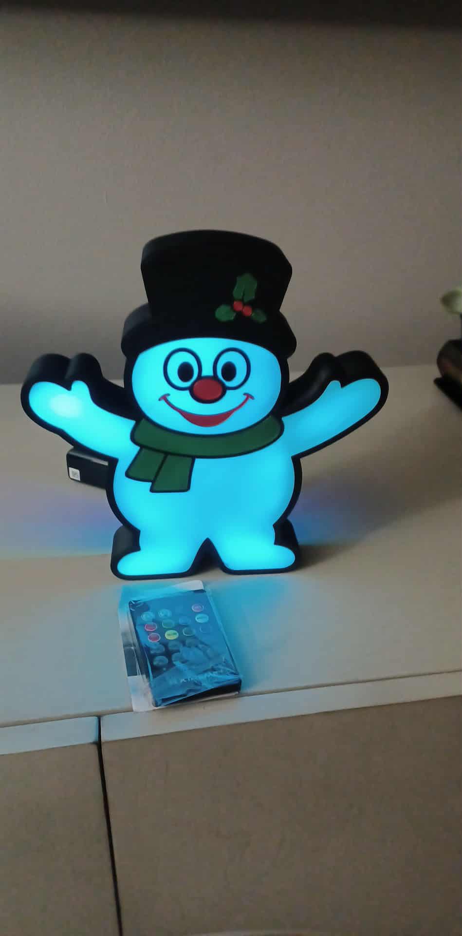 Frosty The Snowman LED light box – custom 3D printed – Lit Layer Creations